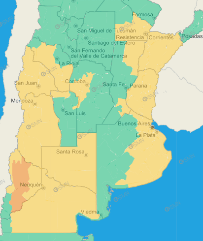  Medio país bajo alerta meteorológica por vientos y tormentas.