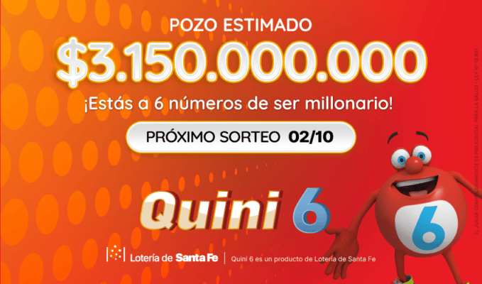  Este será el pozo a sortearse en la próxima edición del   <a href='https://www.cronica.com.ar/tags/Quini 6'>Quini 6</a>.