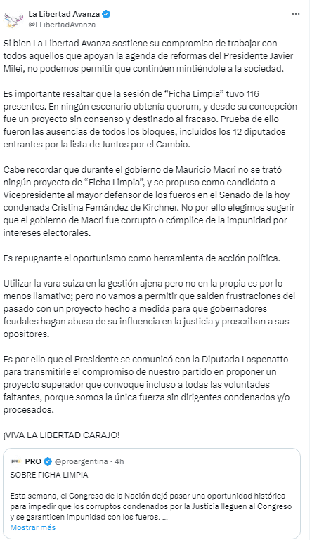  La respuesta del Gobierno.