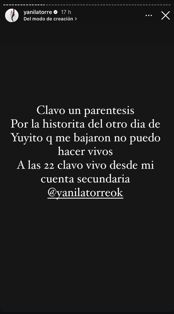  Yanina Latorre contó cuál fue la consecuencia que tuvo en su Instagram por su pelea con Yuyito. (Instagram/@yanilatorre)