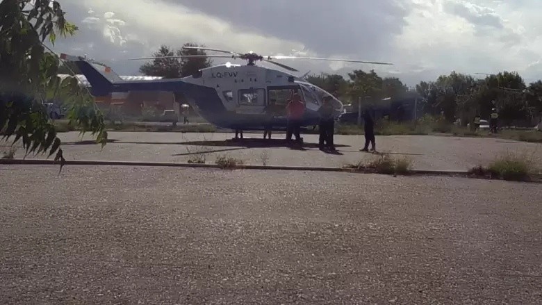 Durante el operativo de rescate de los heridos intervinieron helicópteros de los servicios de emergencia mendocinos. 