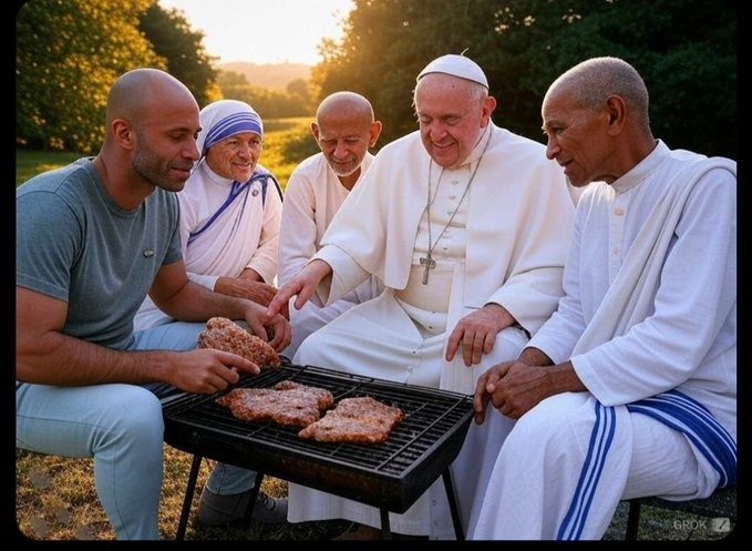 El Papa Francisco junto a Javier Mascherano. 