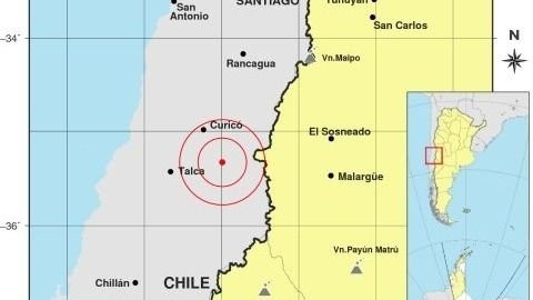 Según el INPRES, el sismo que afectó a diversas partes de   <a href='https://www.cronica.com.ar/tags/Chile'>Chile</a> tuvo una magitud de 6,3 (Imagen: gentileza Diario Huarpe).