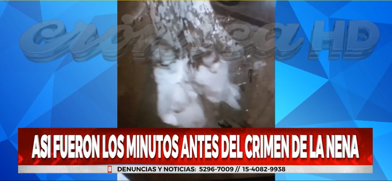 Instantes después de esta imagen, la mujer mató a su propia hija (Captura de TV).