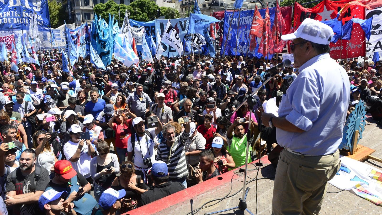 A las 13 se realizó el acto central de una jornada. (Jonatan Moreno/Crónica)