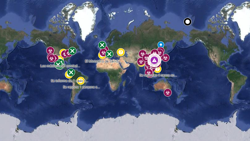 Este es el mapa interactivo de Google para ver los casos de coronavirus (Google My Maps).