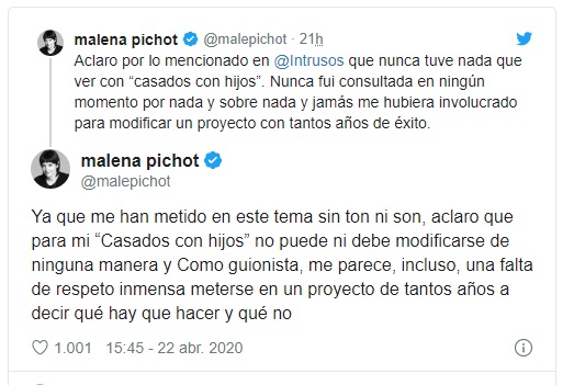 El descargo de Malena Pichot.