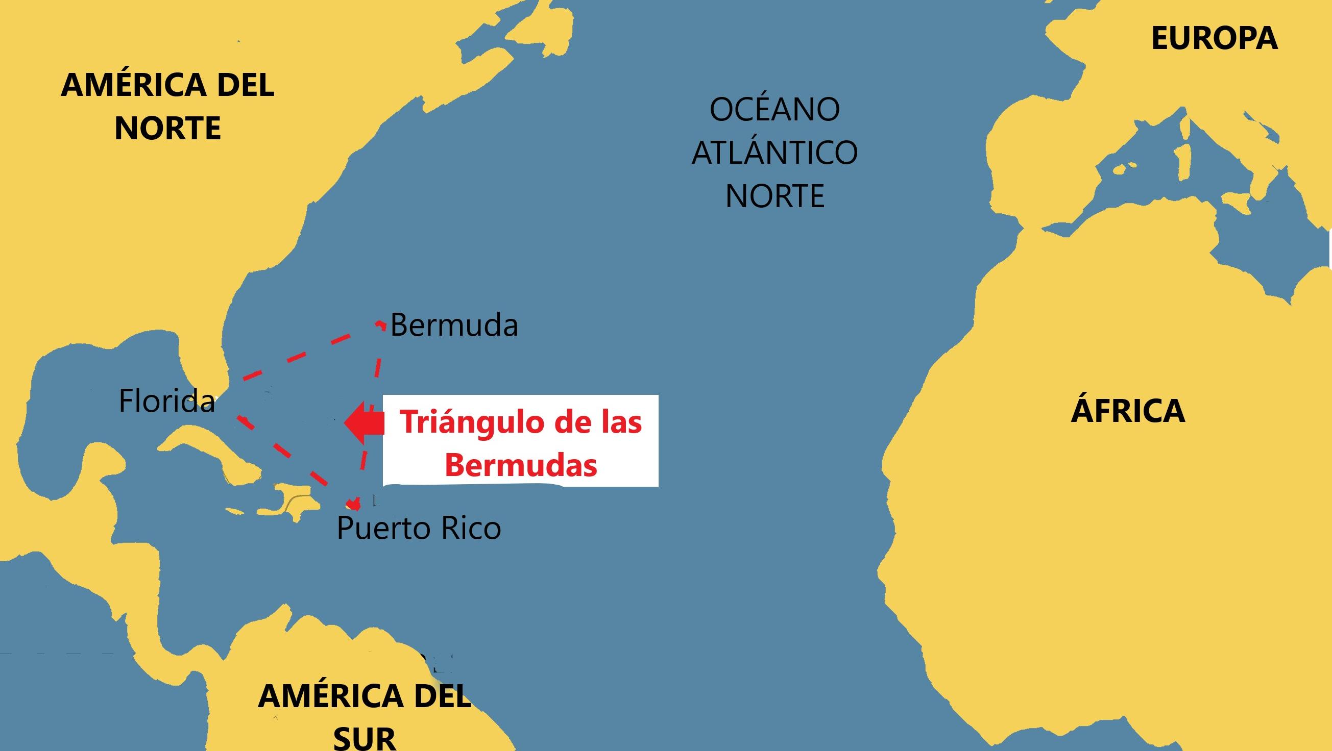 El   <a href='https://www.cronica.com.ar/tags/Triángulo de las Bermudas'>Triángulo de las Bermudas</a> se ubica en el Atlántico Norte.