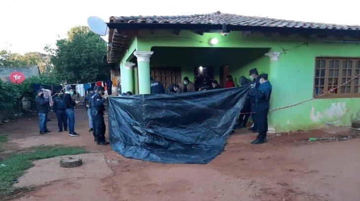 El lugar donde ocurrió la masacre perpetrada por el policía paraguayo (Gentileza Misionesonline.net)