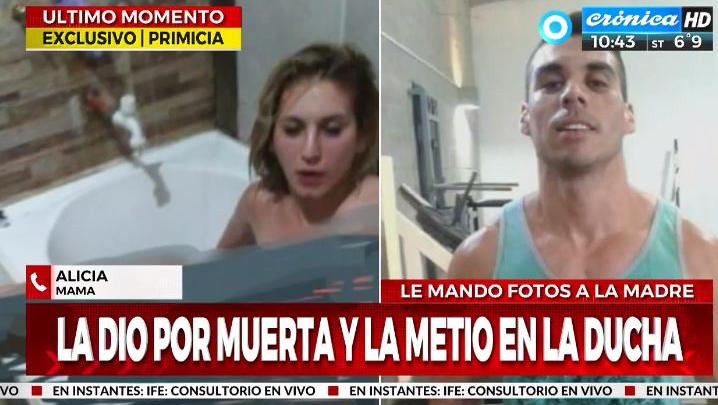 Las fotos de la víctima y el victimario (Captura de video).