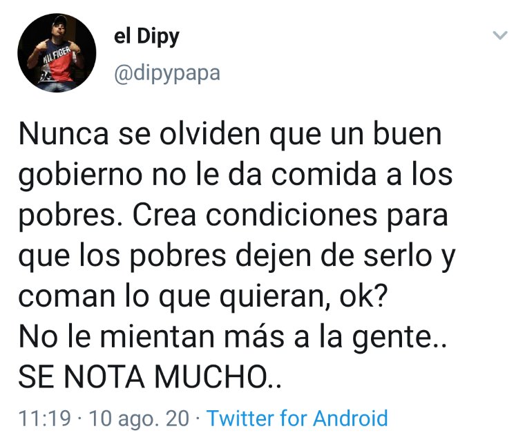 El polémico comentario de El Dipy sobre el Gobierno