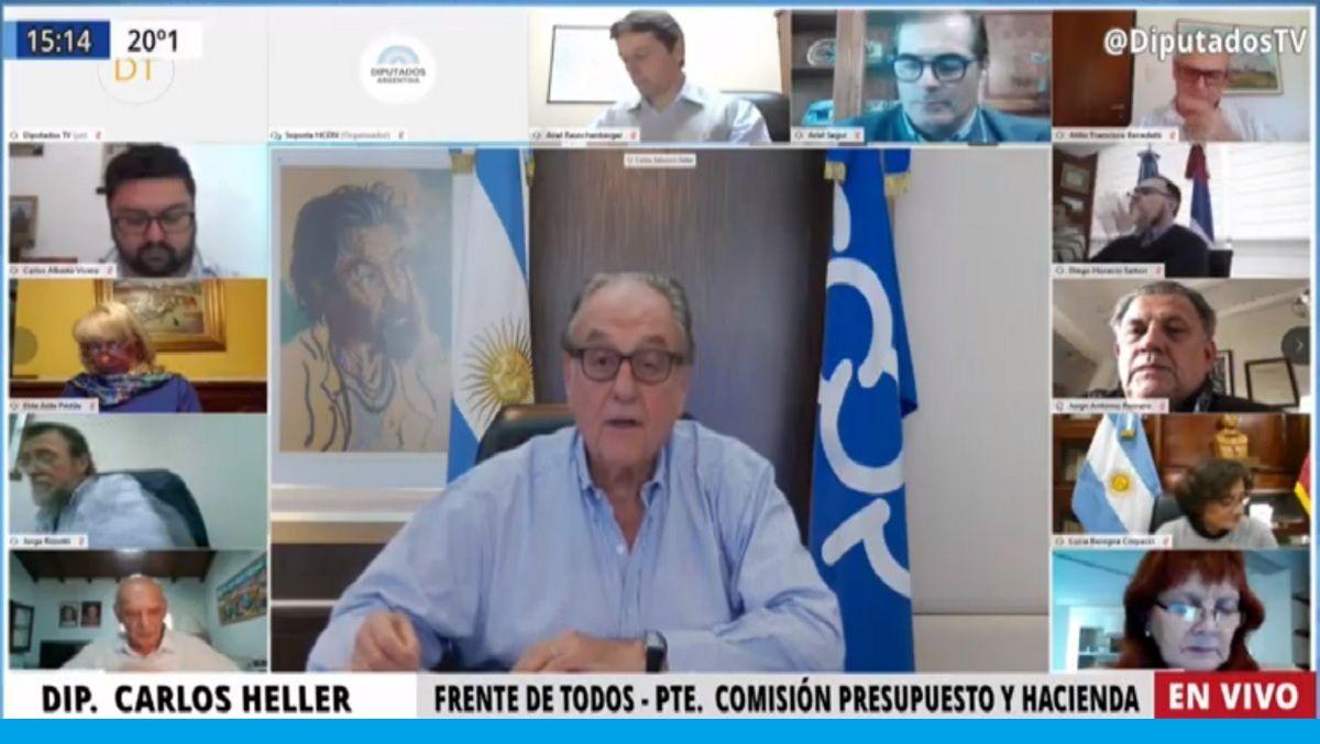 El diputado Carlos Heller preside la Comisión de Presupuesto y Hacienda de la Cámara baja.