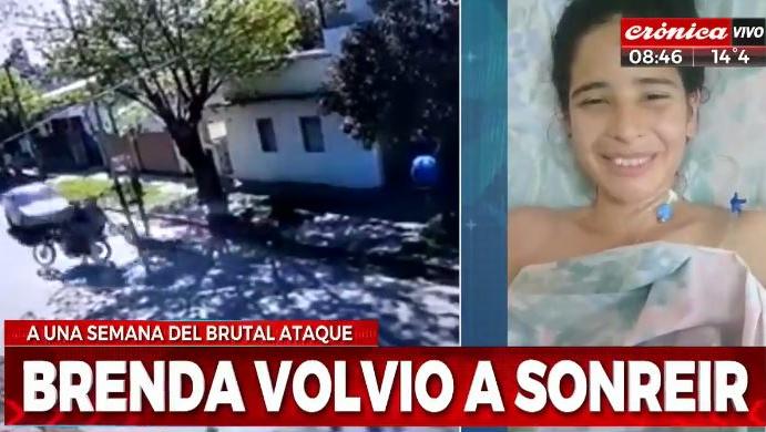 La joven de 24 años se recupera en el hospital de Moreno (Captura de TV).