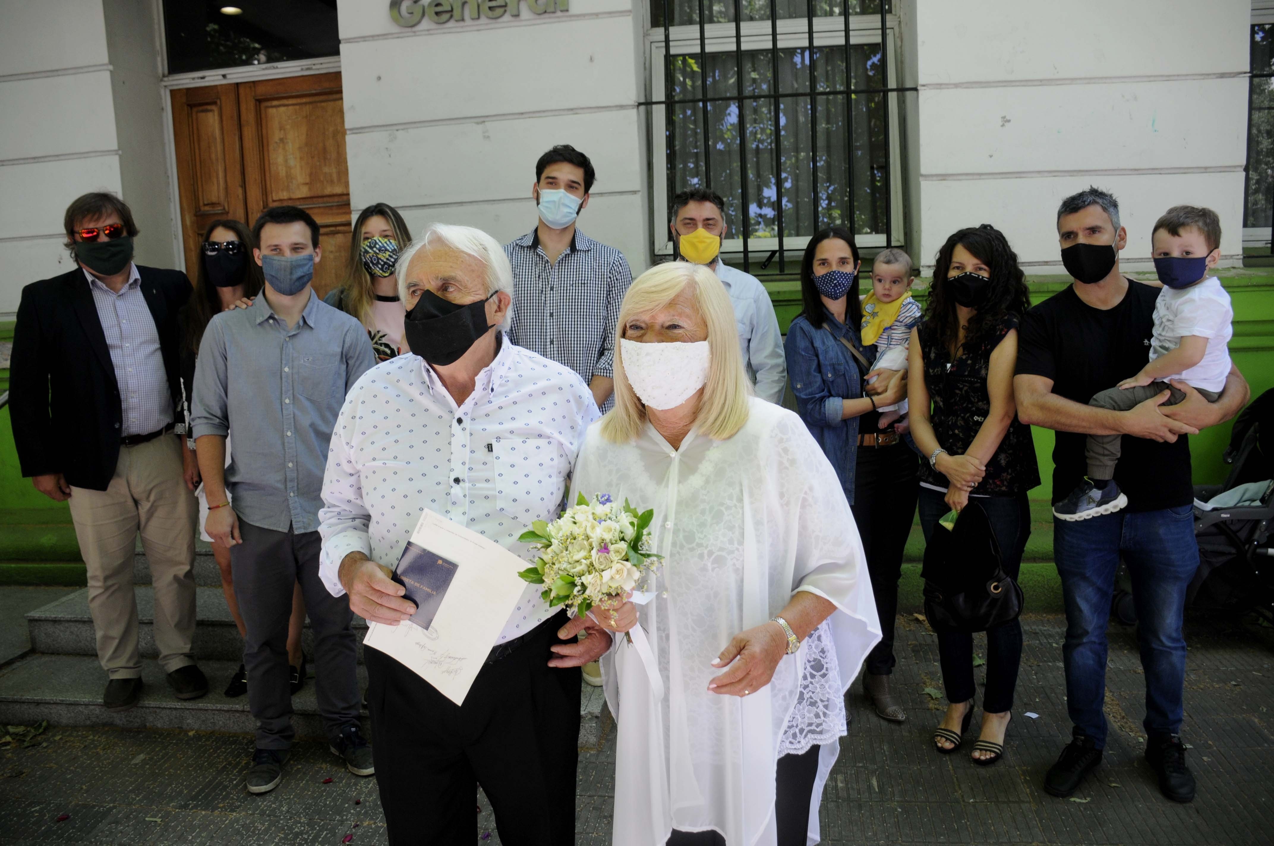 Tras el parate por la pandemia, una boda con todas las medidas sanitarias. 