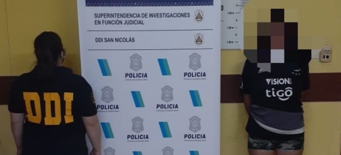 Esta es la mujer ladrona que fue detenida por los investigadores policiales en San Nicolás.