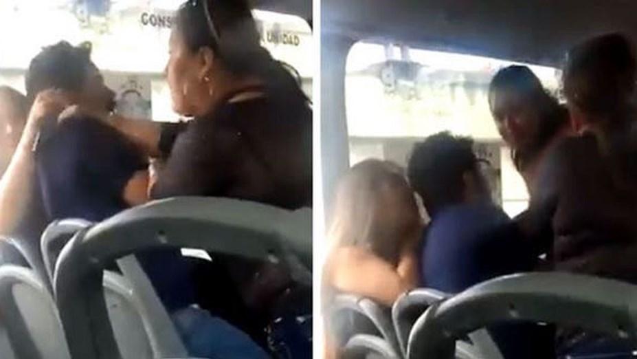 La mujer quería darle una paliza a la amante de su marido. (Captura de video)