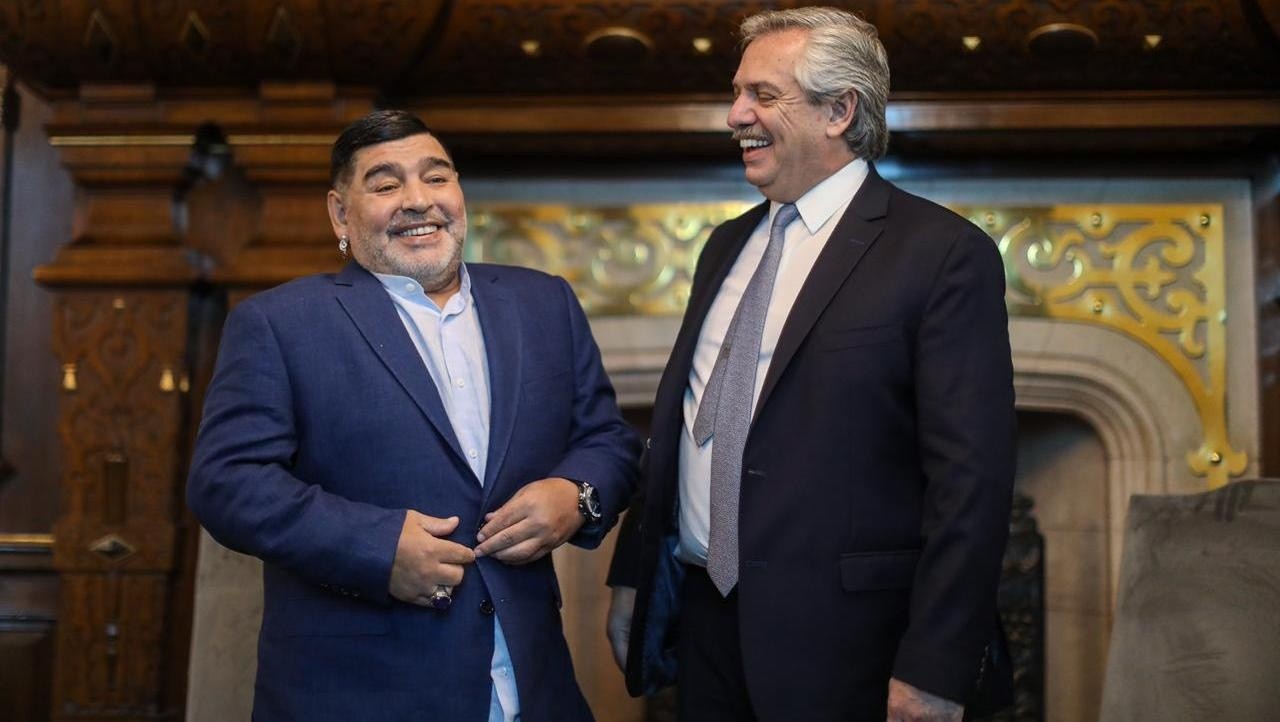 El último encuentro entre Diego Maradona y Alberto Fernández.