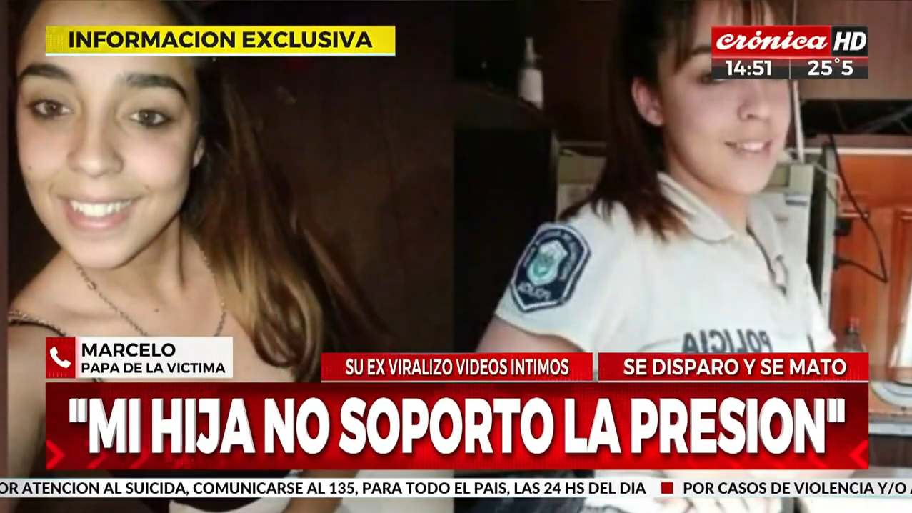 Tras la viralización de los videos íntimos, la joven policía comenzó a ser hostigada. 