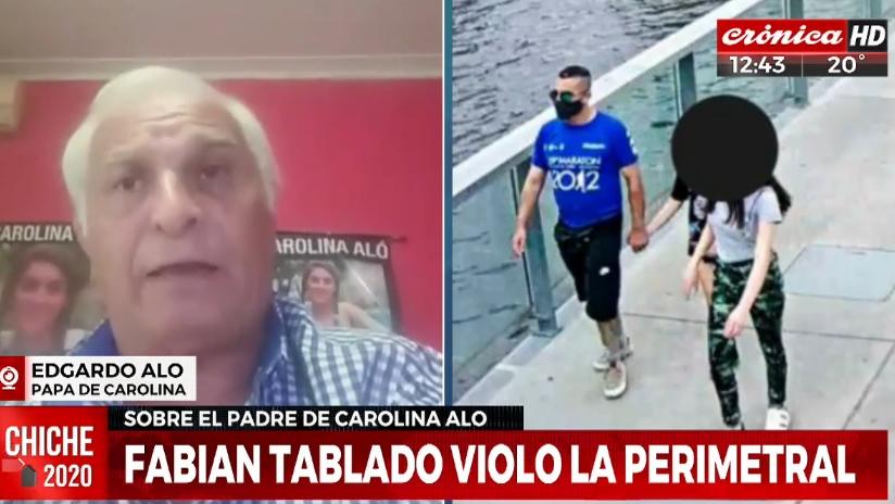 Edgardo Aló hizo una nueva denuncia contra el femicida de su hija Fabián Tablado. (Captura video)