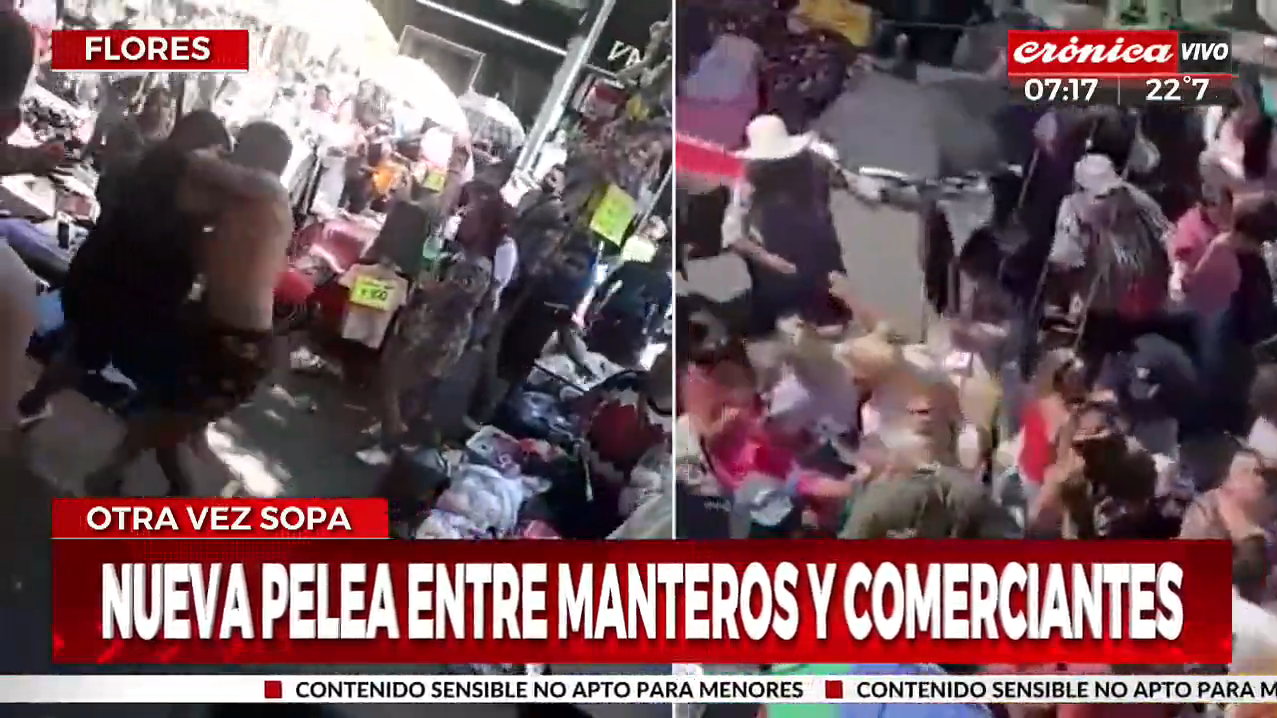 En los últimos días se registraron grandes aglomeraciones de personas en la zona comercial de Flores