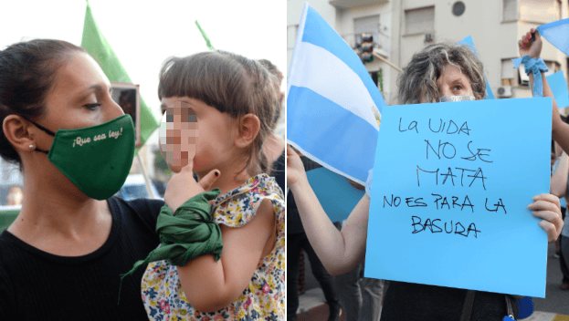 Movilizaciones a favor y en contra del aborto (Crónica)