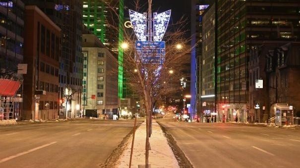 Las desiertas calles de Québec.