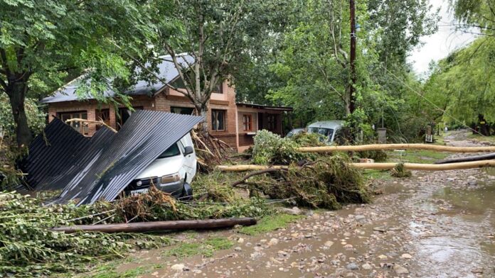 La tormenta provocó graves daños en Punilla.