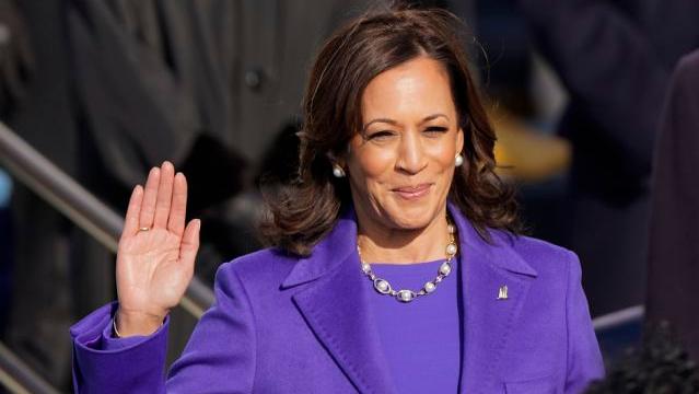 Kamala Harris, la vicepresidenta estadounidense durante la investidura de Joe Biden, en Washington, EE.UU.