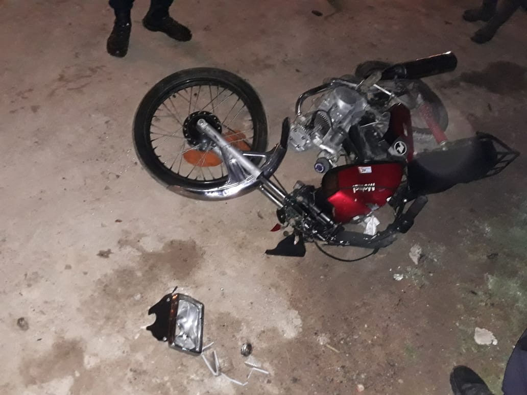 Esta es la motocicleta que había sido robada por el delincuente en la pizzería.