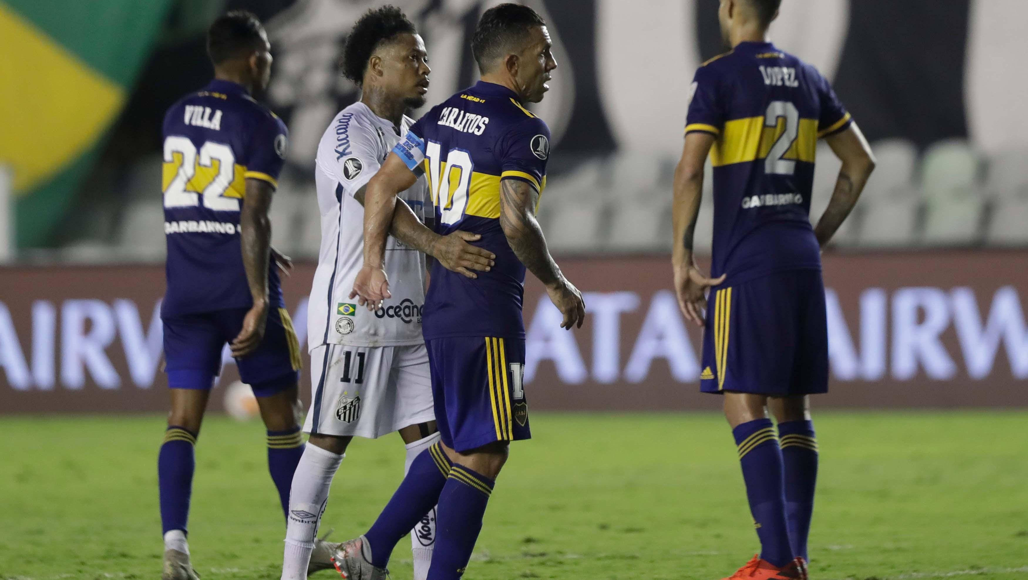 La derrota ante Santos caló hondo en Carlos Tevez y Boca (Archivo).