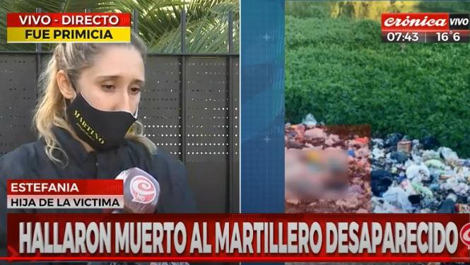 Dolor en la familia por la muerte del martillero (Captura de TV).