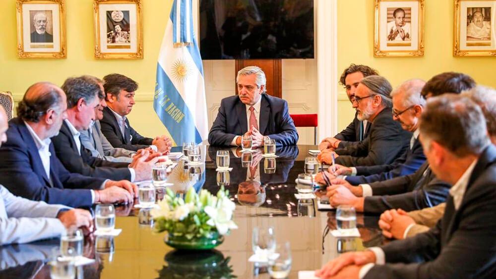 Nueva reunión de Alberto Fernández con los representantes de la Mesa de Enlace (Archivo).