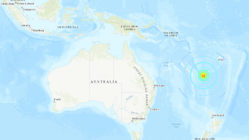 El Centro de Alerta de Tsunamis del Pacífico emitió un aviso a raíz del terremoto.