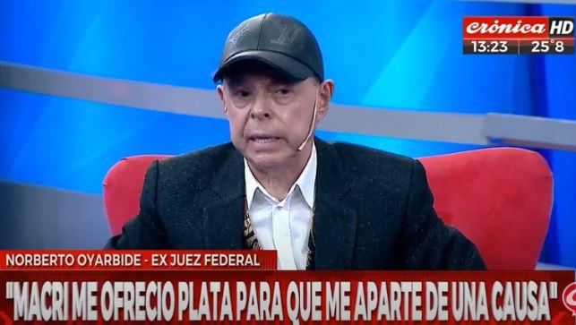 Norberto Oyarbide dialogó con Crónica HD (Captura de TV).