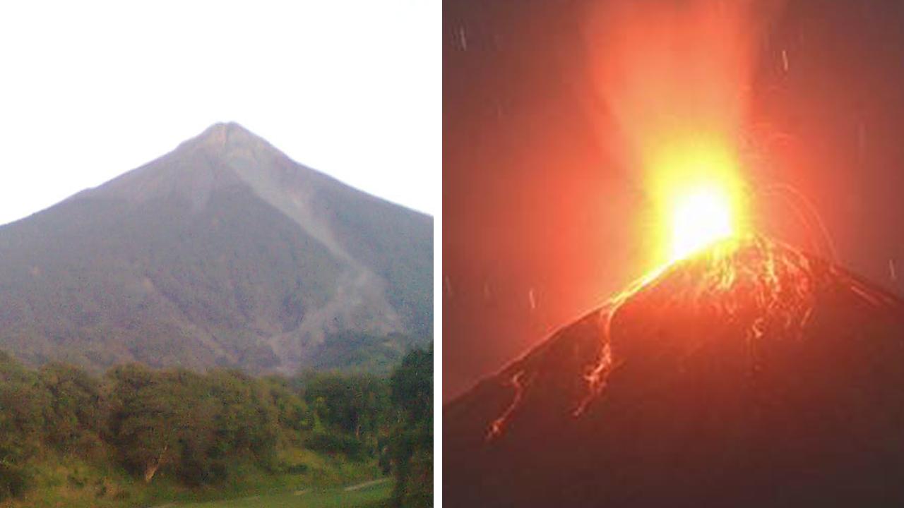 El Volcán de Fuego ubicado en Guatemala.