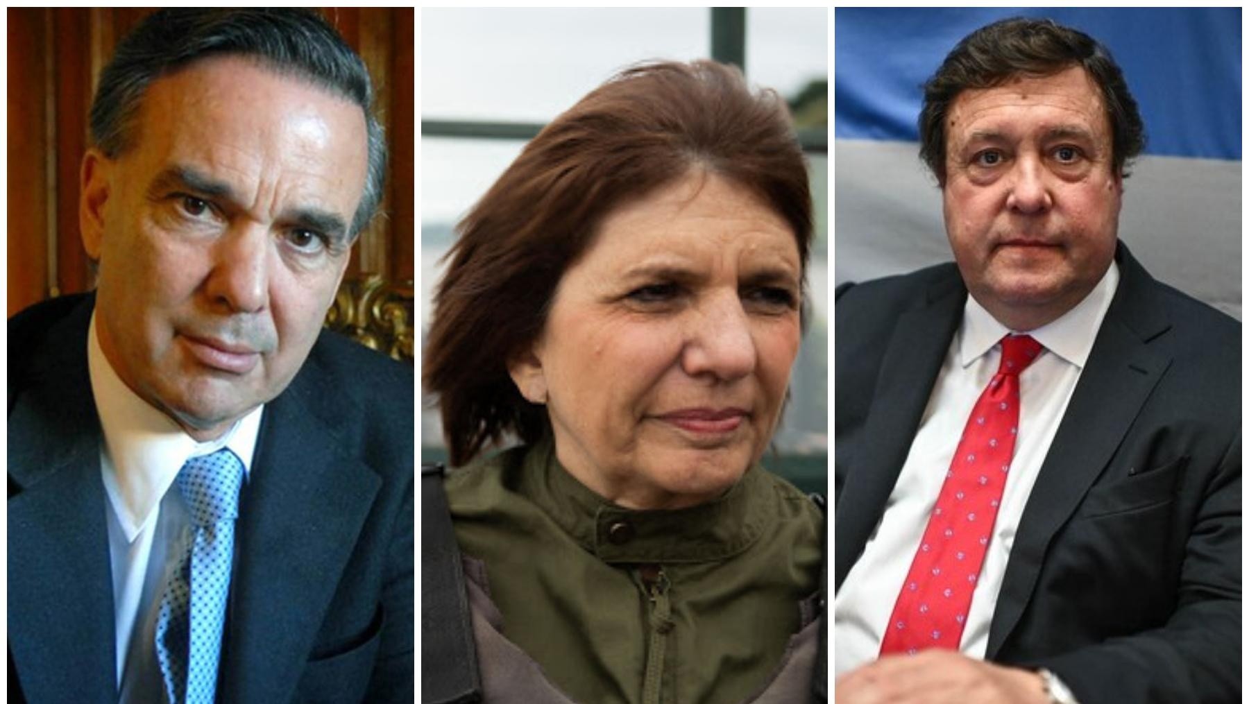 Miguel Pichetto, Patricia Bullrich y Alberto Weretilneck: los apuntados por la comunidad mapuche.