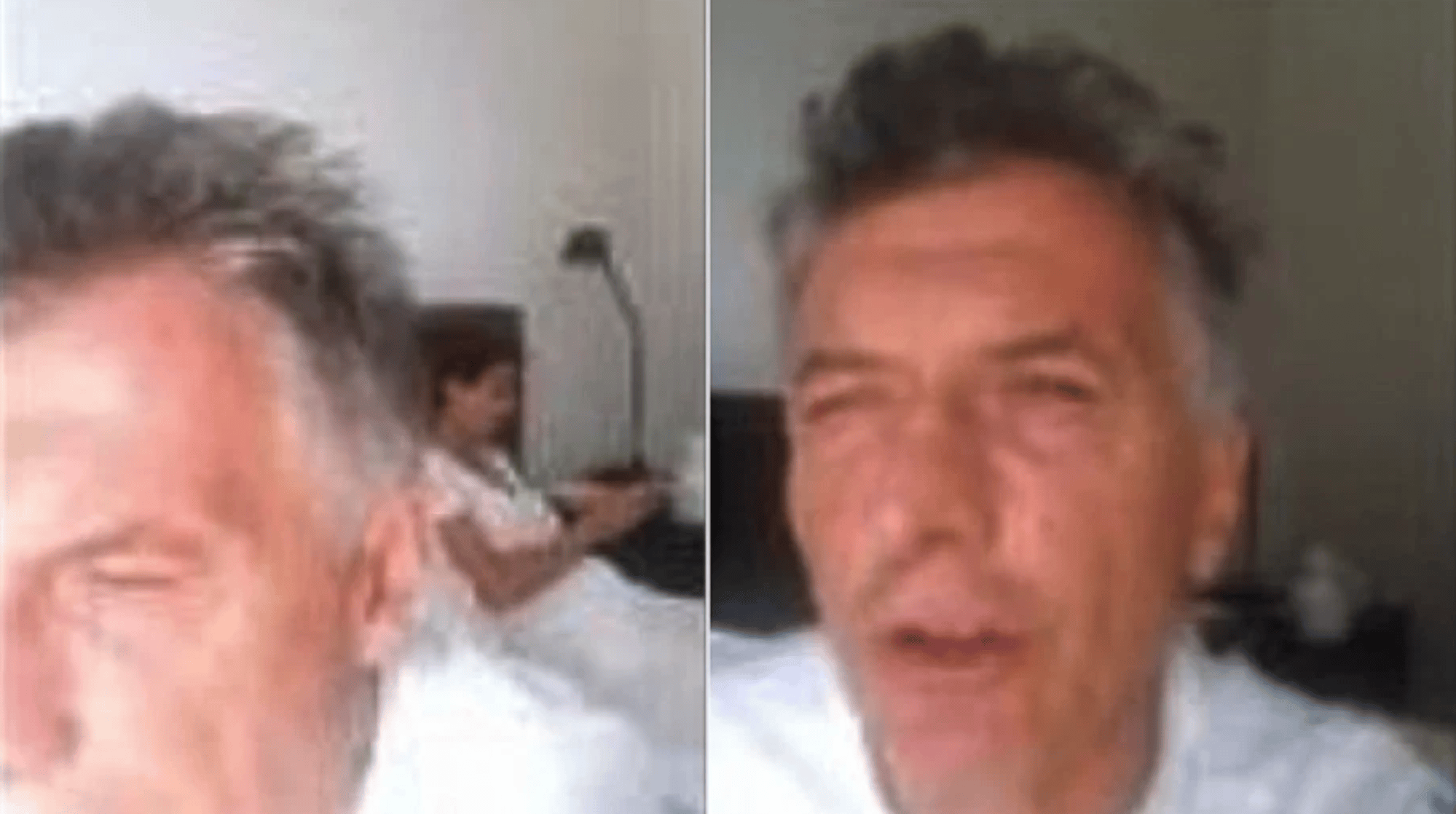 Macri investiga con un grupo de expertos quién filtró su foto en la cama durante el Zoom.