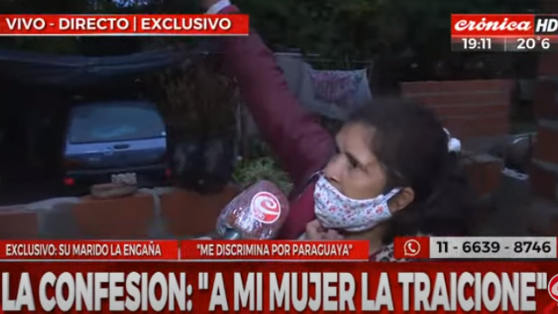 Miriam denunció haber sido golpeada por su pareja y pidió ayuda para recuperar su casa (Captura de TV)