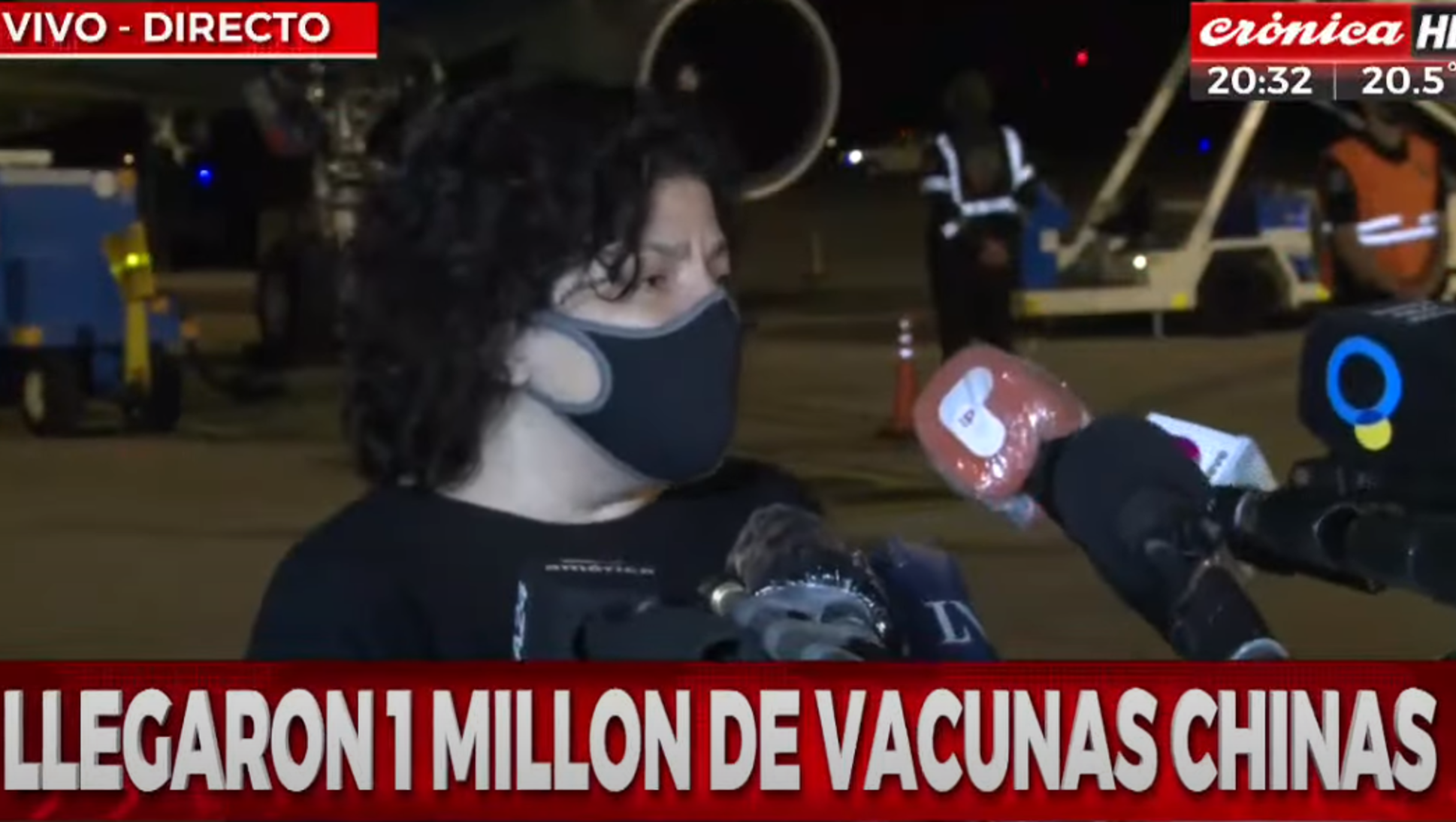 Carla Vizzotti habló con Crónica HD, sobre la llegada de las vacunas (Captura de Pantalla).