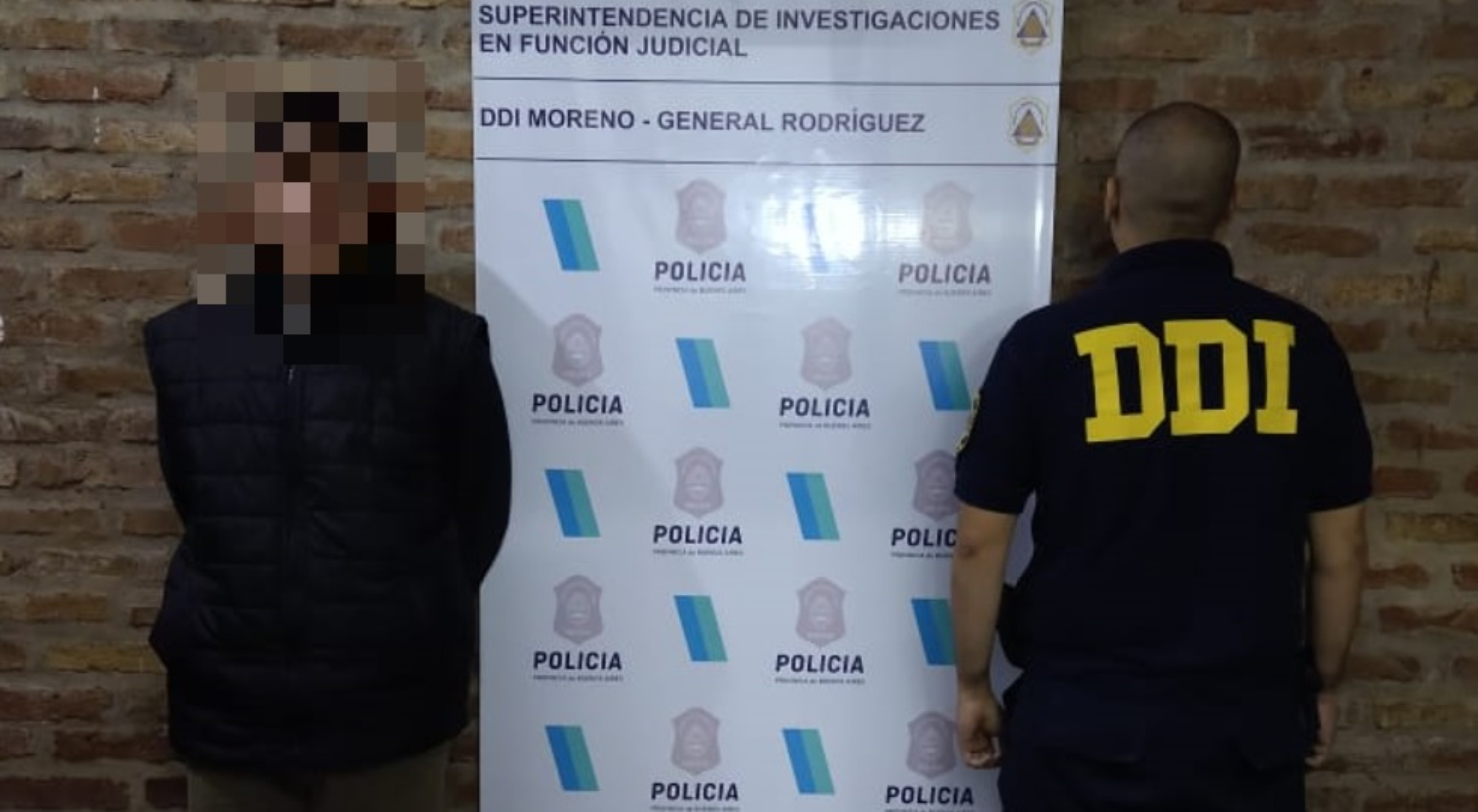 Este es el sujeto, de 20 años, que fue apresado por los efectivos policiales en General Rodríguez.