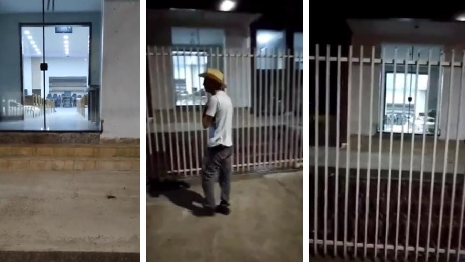 Fantasma patotero golpea puerta de iglesia y asusta a los vecinos. (Captura video)