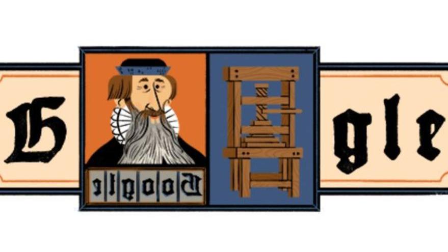 Google homenajeó a Johannes Gutenberg, considerado como el padre de la prensa de imprenta con tipos móviles moderna. (Google)