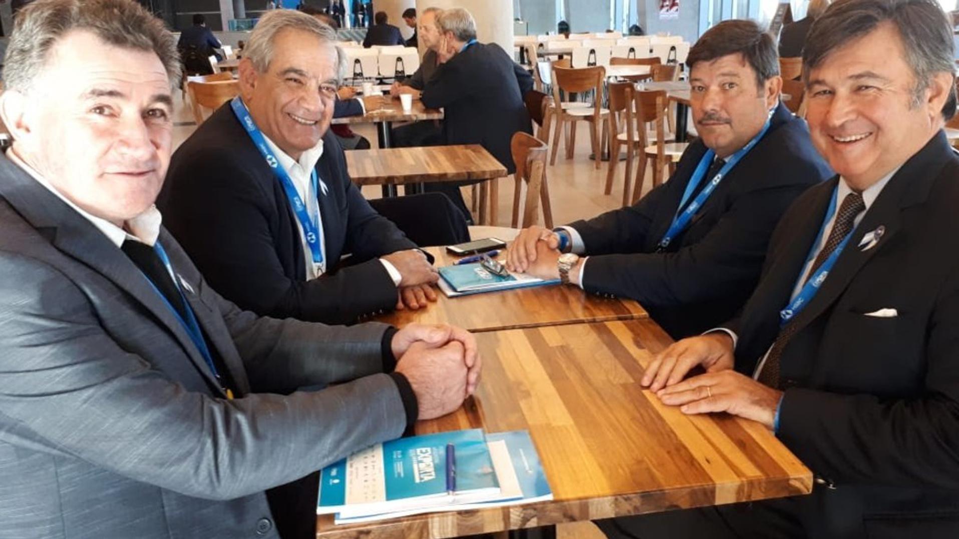 Los presidentes de la Sociedad Rural, Confederaciones Rurales, Coninagro y Federación Agraria.