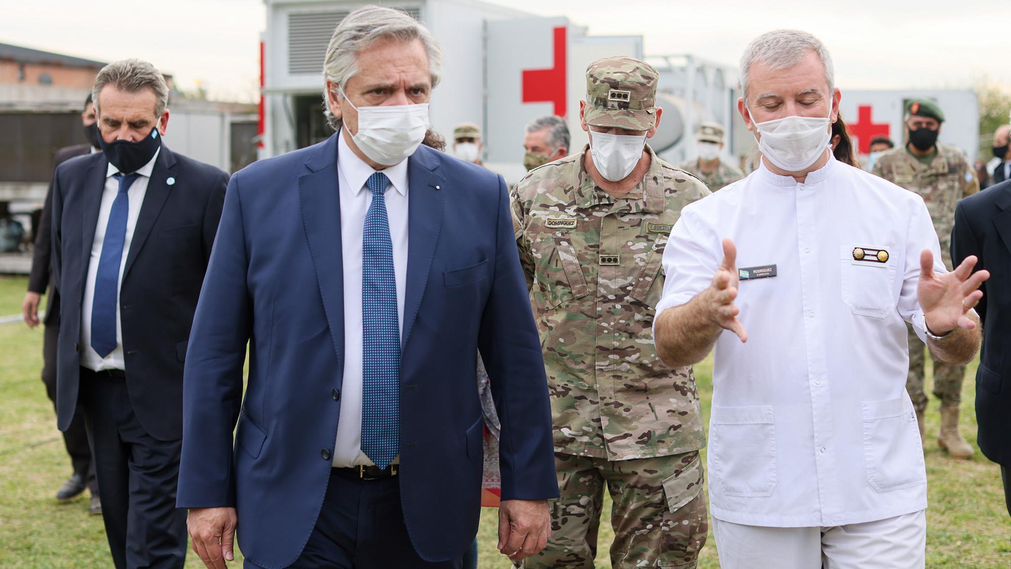 Alberto Fernández visitó centro de salud móvil de La Matanza con guardia de internación de 24 horas.