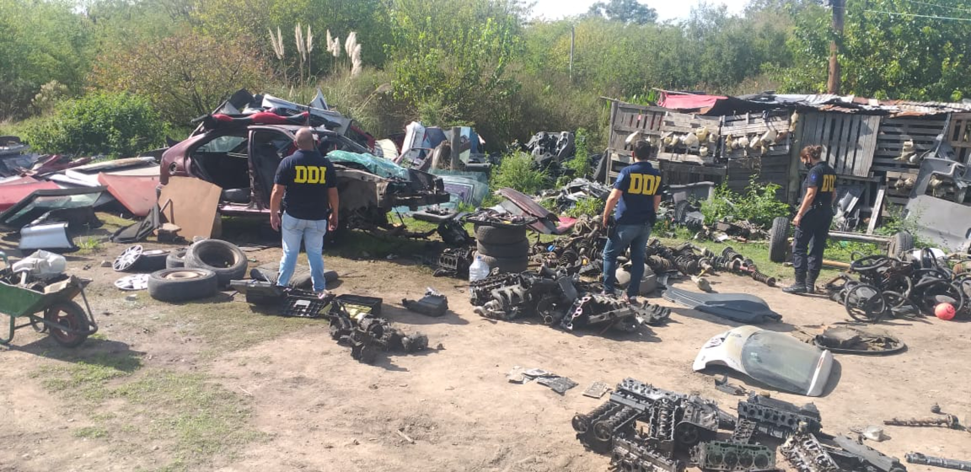 Estos son algunos de los elementos que fueron secuestrados durante los diversos allanamientos.