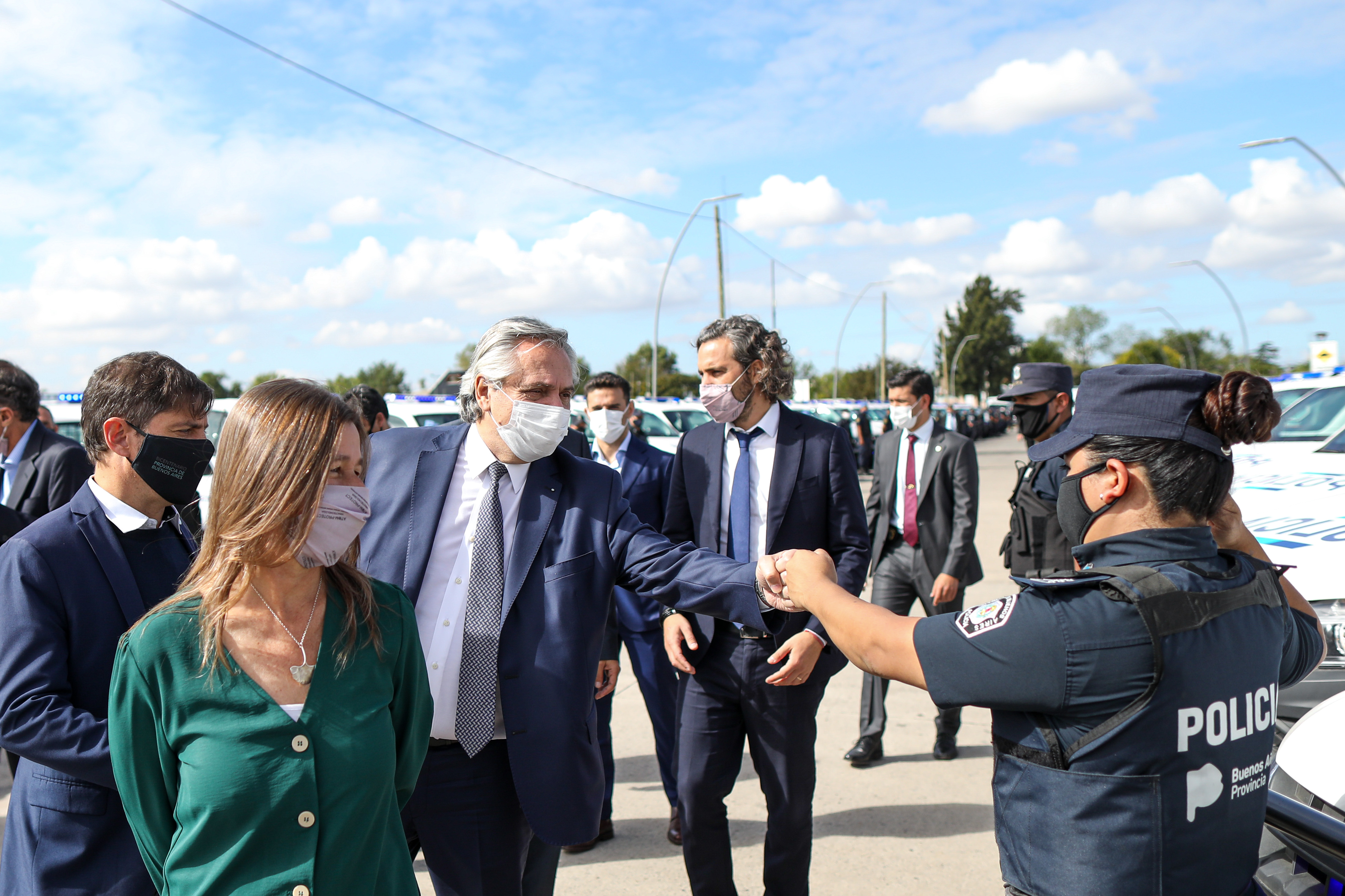 Alberto Fernández recordó al fallecido ministro de Transporte durante el acto (Prensa Presidencia)