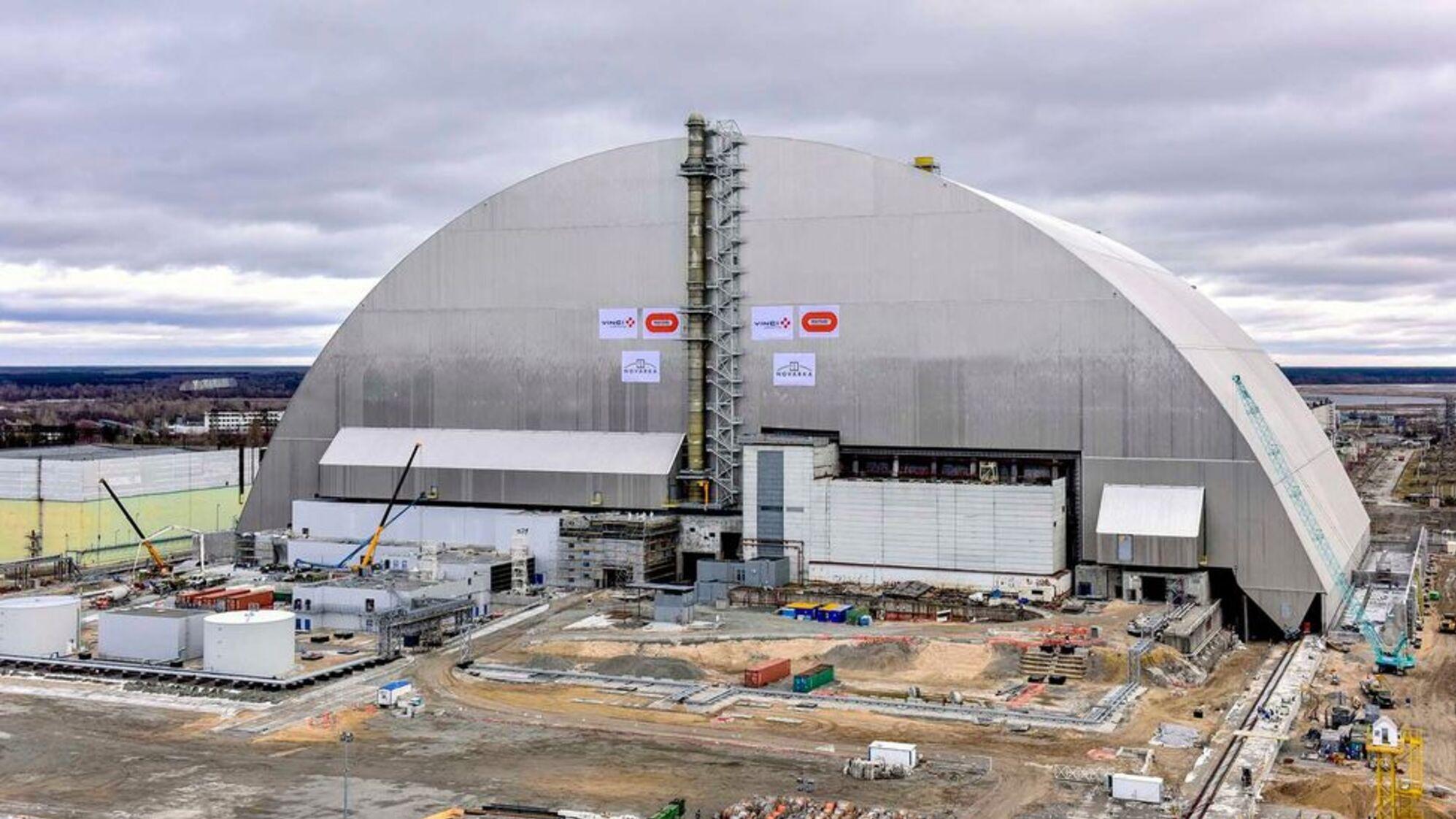 El sarcófago creado alrededor de Chernobyl para contener la contaminación nuclear que se produce en el edificio.