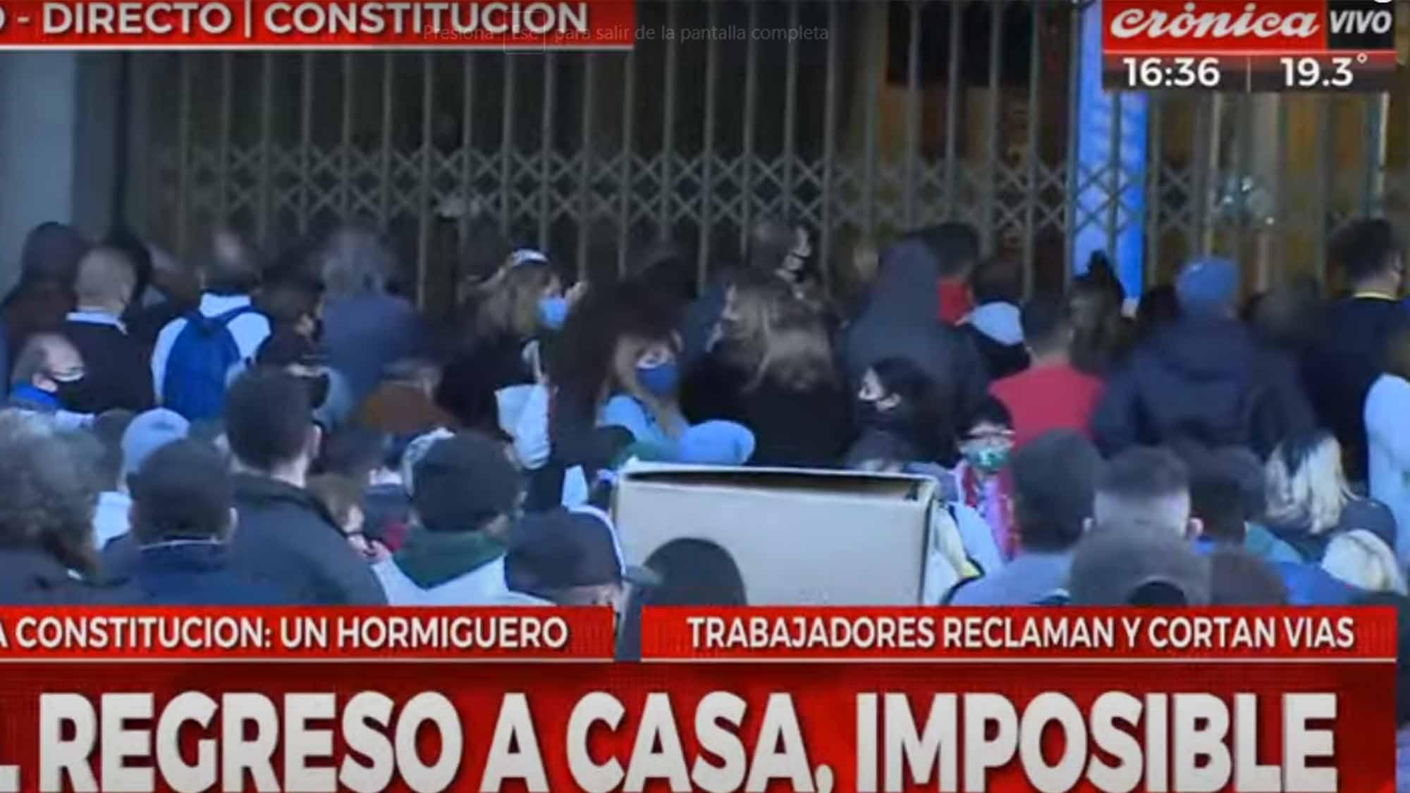 Tras el caos en Constitución, todo volvió a la normalidad. (Captura de TV)