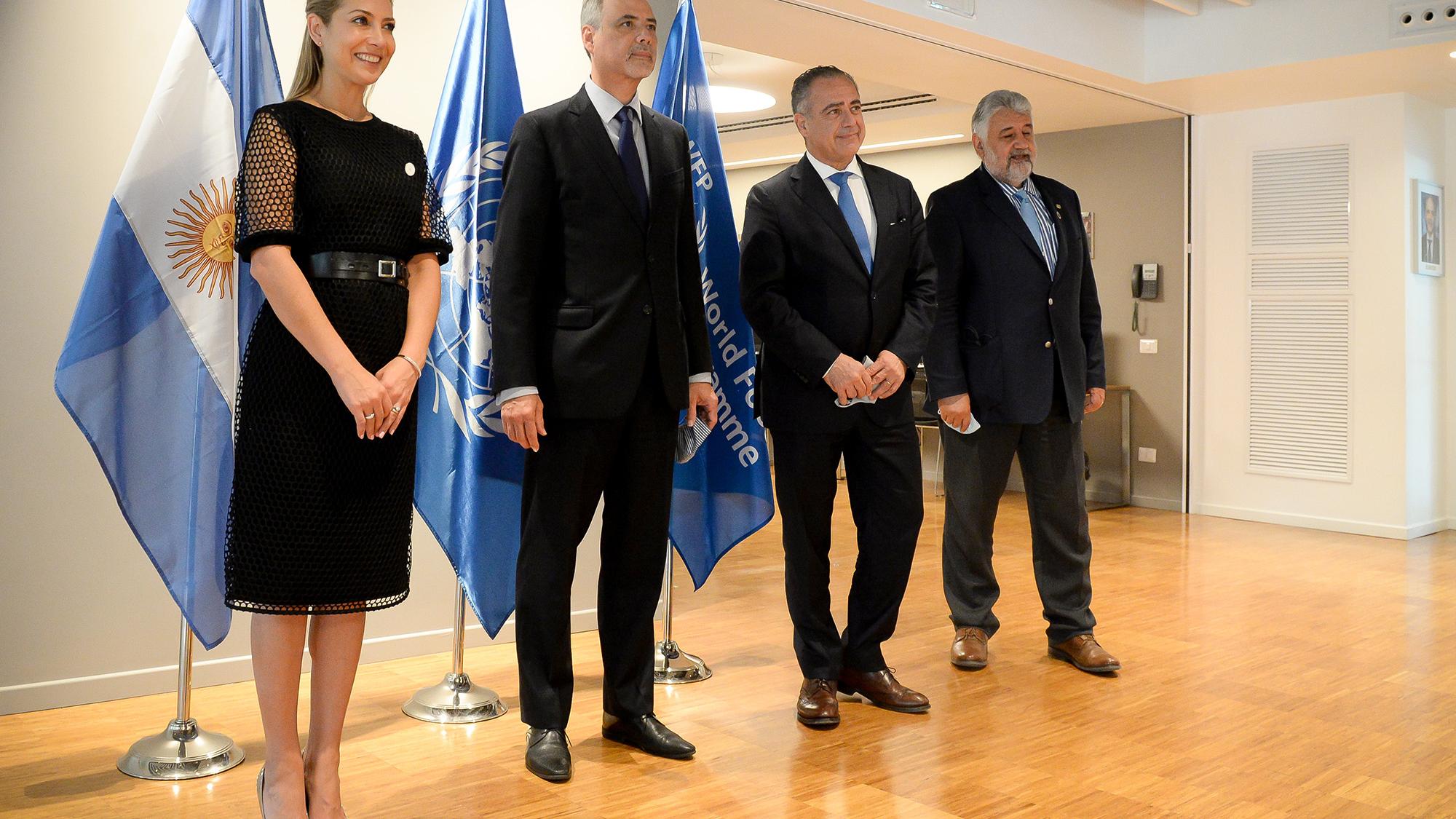 Fabiola Yañez visitó Roma, la sede central del Programa Mundial de Alimentos de la ONU.