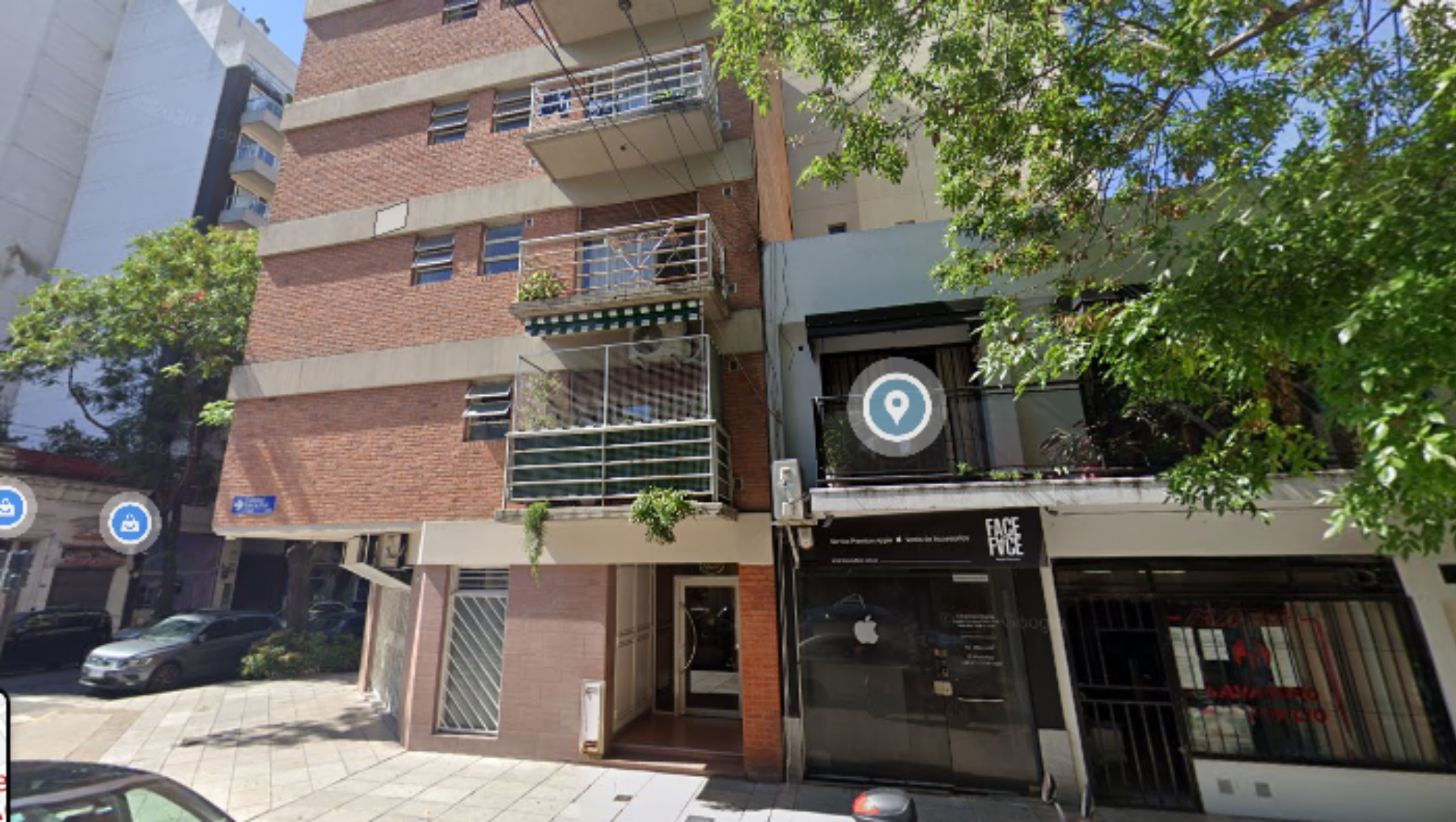 En este edificio de la calle Ciudad de La Paz, en Núñez, fue hallado el cuerpo de Muñoz (Google Street View).